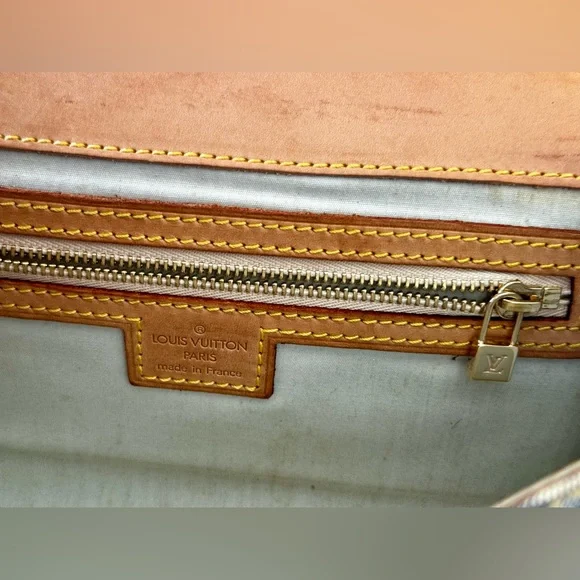 Louis Vuitton Grey/Navy Monogram Mini Lin Camille Crossbody Chain Flap Bag - Picture 10 of 14